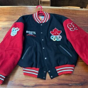 Roots Black and Red Olympic Canada jacket. Men’s XL